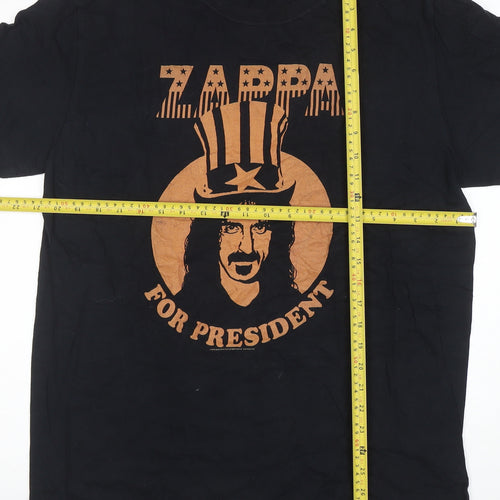 Absolute Cult Men's Black Frank Zappa Band Graphic T-Shirt L