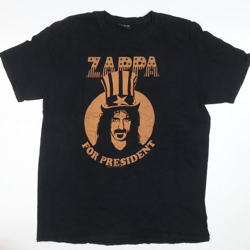 Absolute Cult Men's Black Frank Zappa Band Graphic T-Shirt L