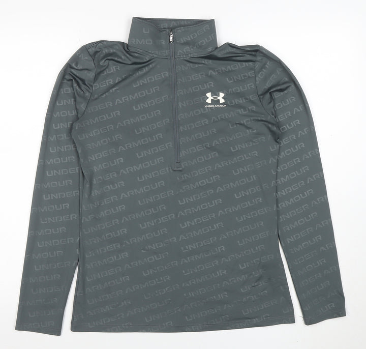 Under Armour Men’s Grey Long Sleeve 1/4 Zip Active Top Size S