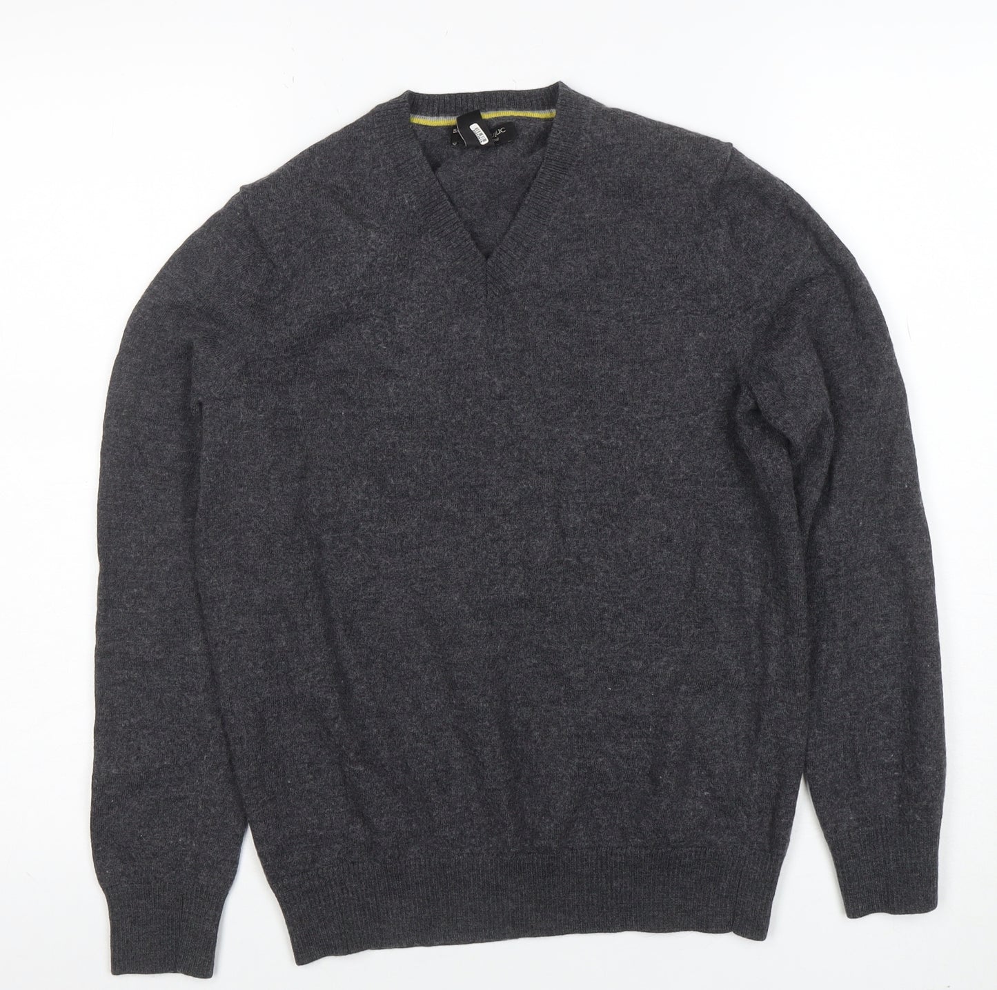 Banana Republic Men’s Grey M V-Neck Extra Fine Merino Wool Jumper