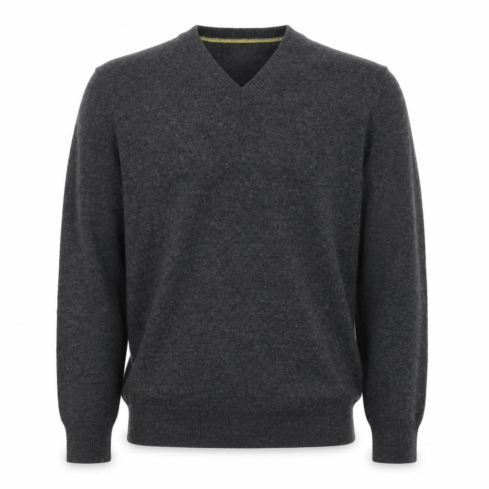 Banana Republic Men’s Grey M V-Neck Extra Fine Merino Wool Jumper