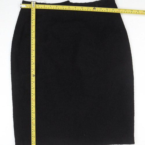 JIW Classics Womens Black Wool Blend Pencil Skirt Size 14