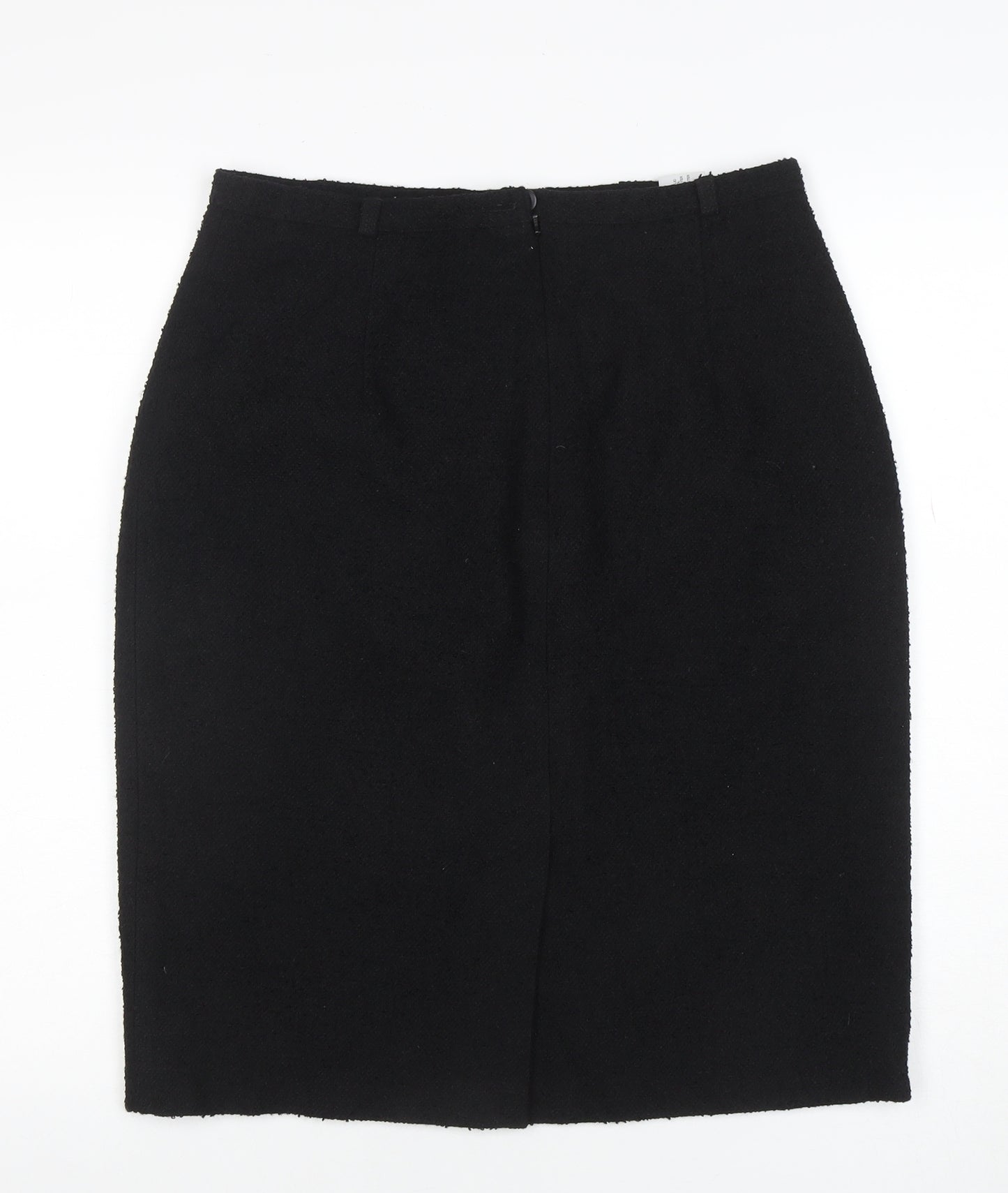 JIW Classics Womens Black Wool Blend Pencil Skirt Size 14