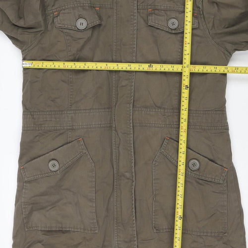 A|wear Women’s Brown Faux Fur Trim Hooded Parka Coat Size 16
