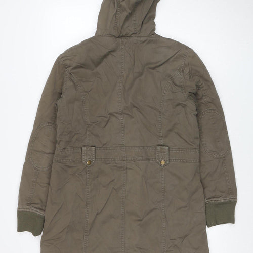 A|wear Women’s Brown Faux Fur Trim Hooded Parka Coat Size 16