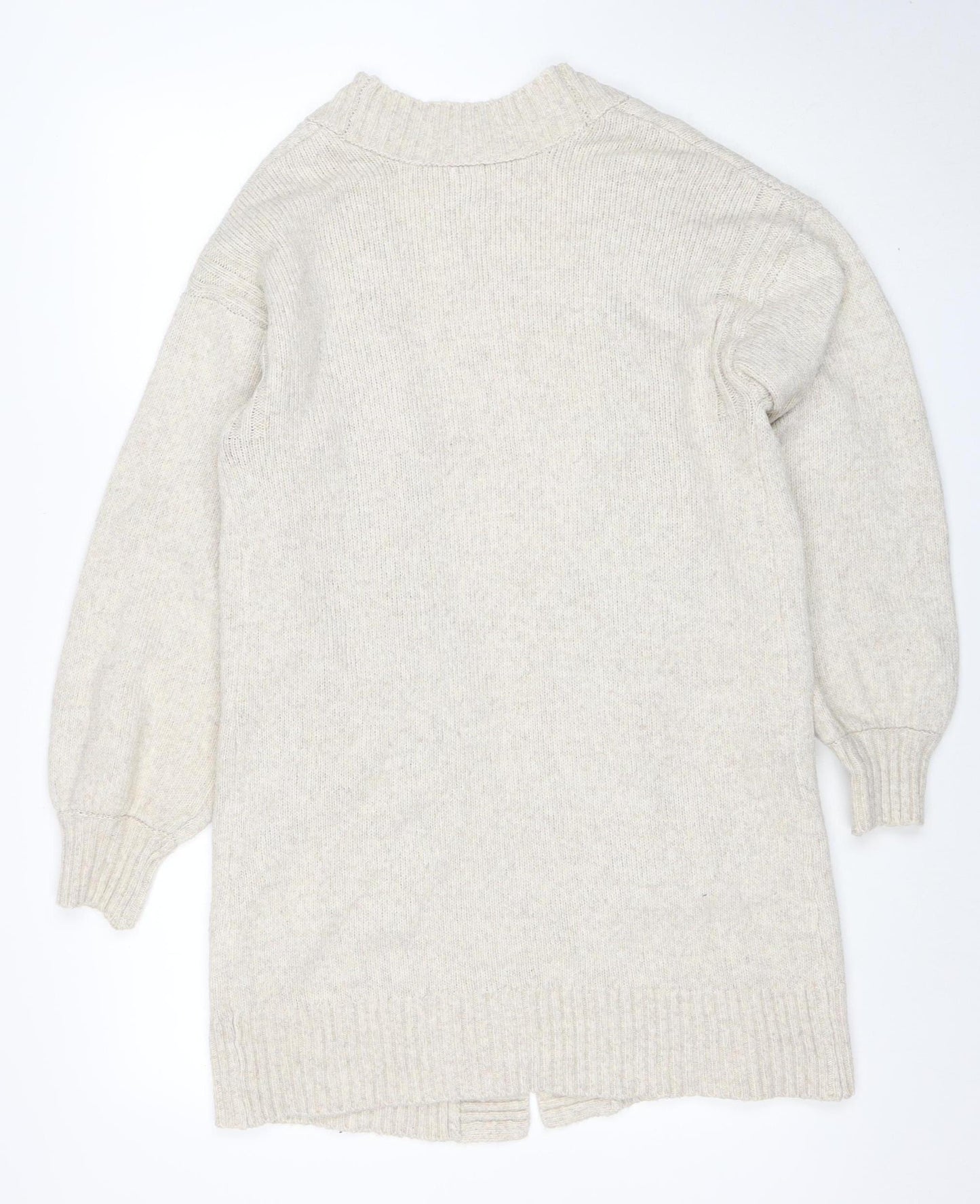 The Other World Women’s Beige Wool Blend Long Sleeve Cardigan S