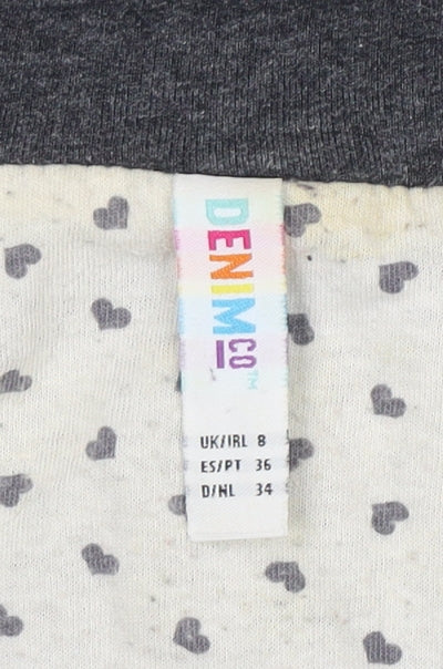 Denim Co Women's Grey Blazer UK 8 Regular Fit One-Button Jacket