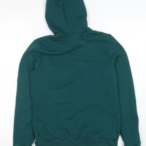 Puma Womens Green Pullover Hoodie M Cotton Blend Casual Sportswear