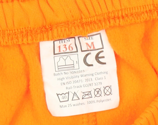 Hi Light Men's Orange Cargo Workwear Reflective Shorts Size M