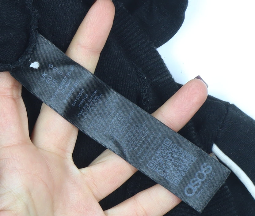 ASOS Men's Black Pullover Hoodie Small Long Sleeve Casual Jersey