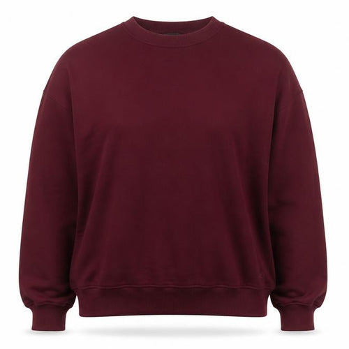 Marks and Spencer Women's Dark Claret Cotton Blend Crew Neck Sweatshirt Size 12