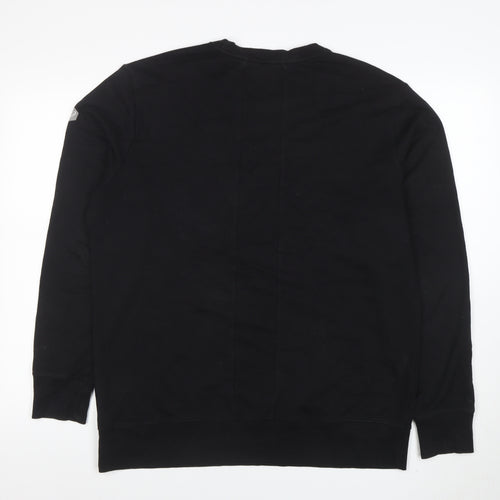 ASICS Men's Black 2XL Crew Neck Graphic Logo Sweatshirt
