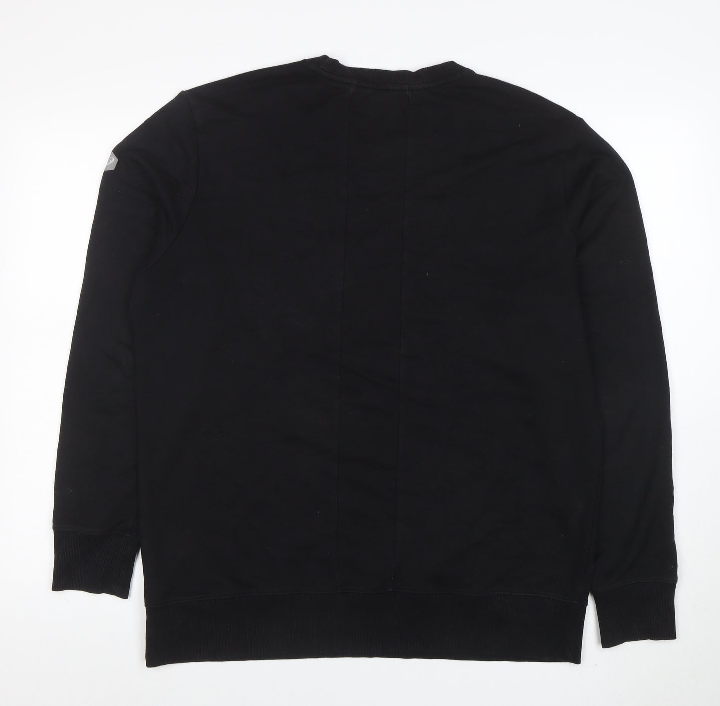 ASICS Men's Black 2XL Crew Neck Graphic Logo Sweatshirt