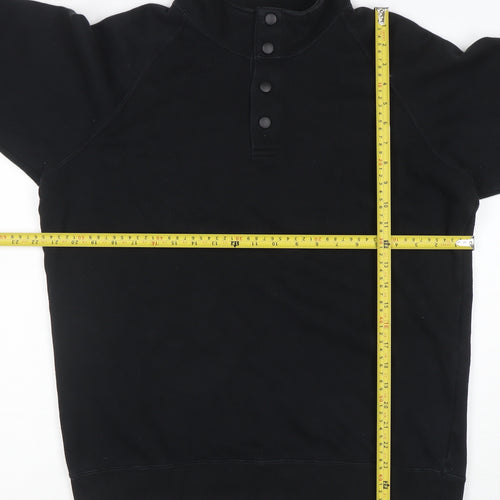 Nike Men's Black Henley Sweatshirt M Sports Fleece Pullover
