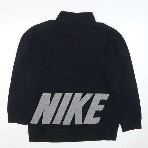 Nike Men's Black Henley Sweatshirt M Sports Fleece Pullover