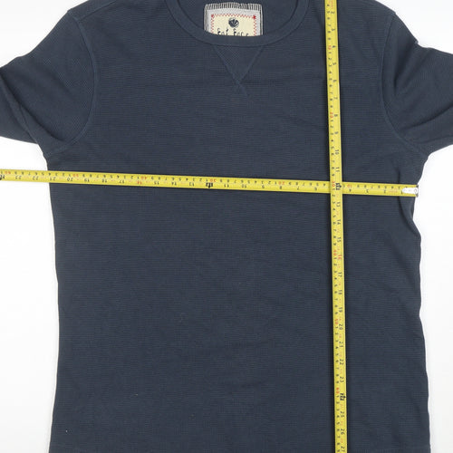Fat Face Men's Blue Long Sleeve Crew Neck Cotton T-Shirt Size L