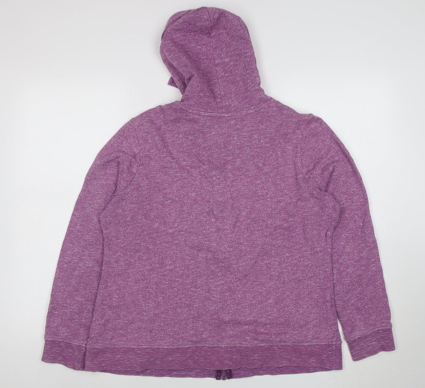 New England Women Purple Full Zip Hoodie Size 16 Cotton Blend Casual