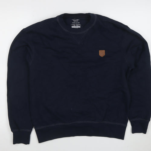 Jack & Jones Men’s Blue Classic Crew Neck Cotton Sweatshirt Size S