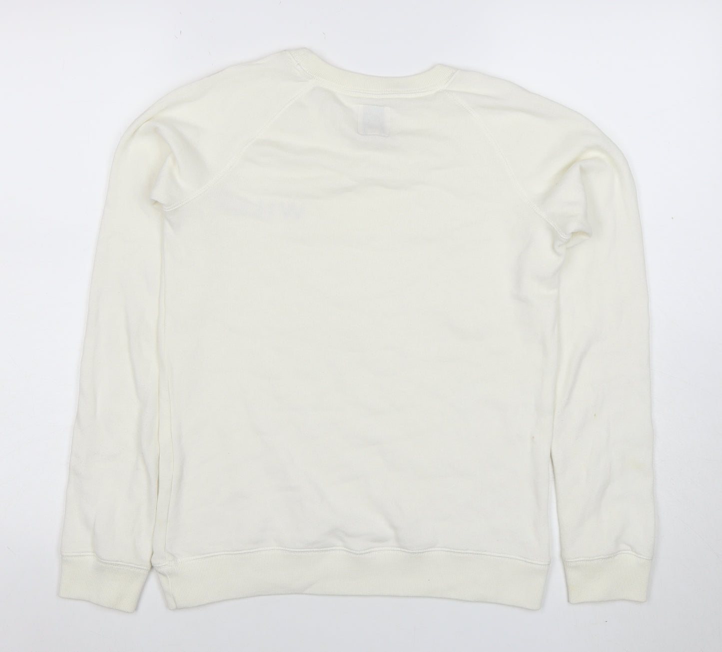 Jack Wills Womens White Logo Crew Neck Sweatshirt Size 10