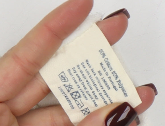 Jack Wills Womens White Logo Crew Neck Sweatshirt Size 10