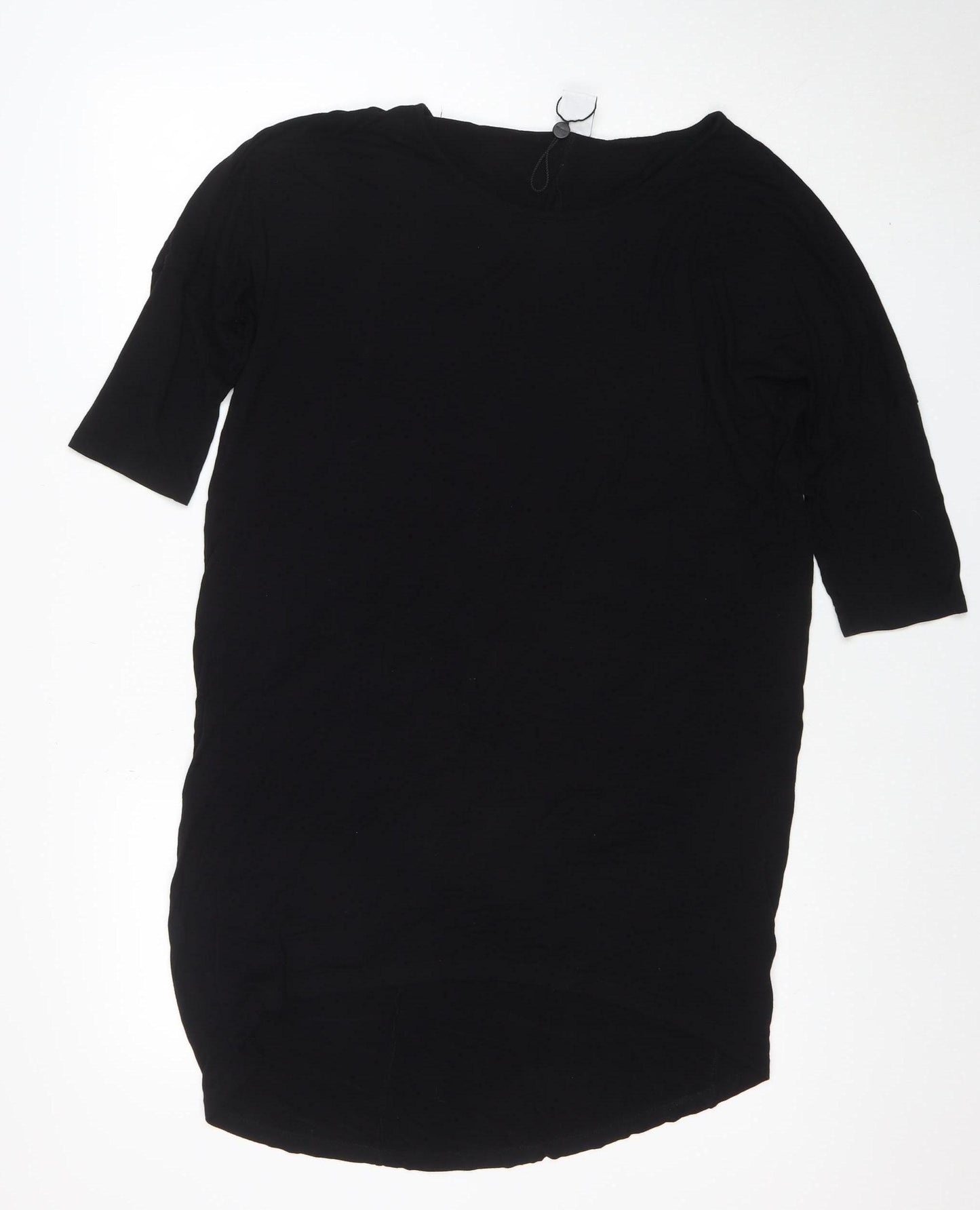 Vero Moda Women Black L Shift Dress Jersey Knee Length
