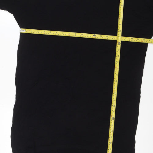 Vero Moda Women Black L Shift Dress Jersey Knee Length