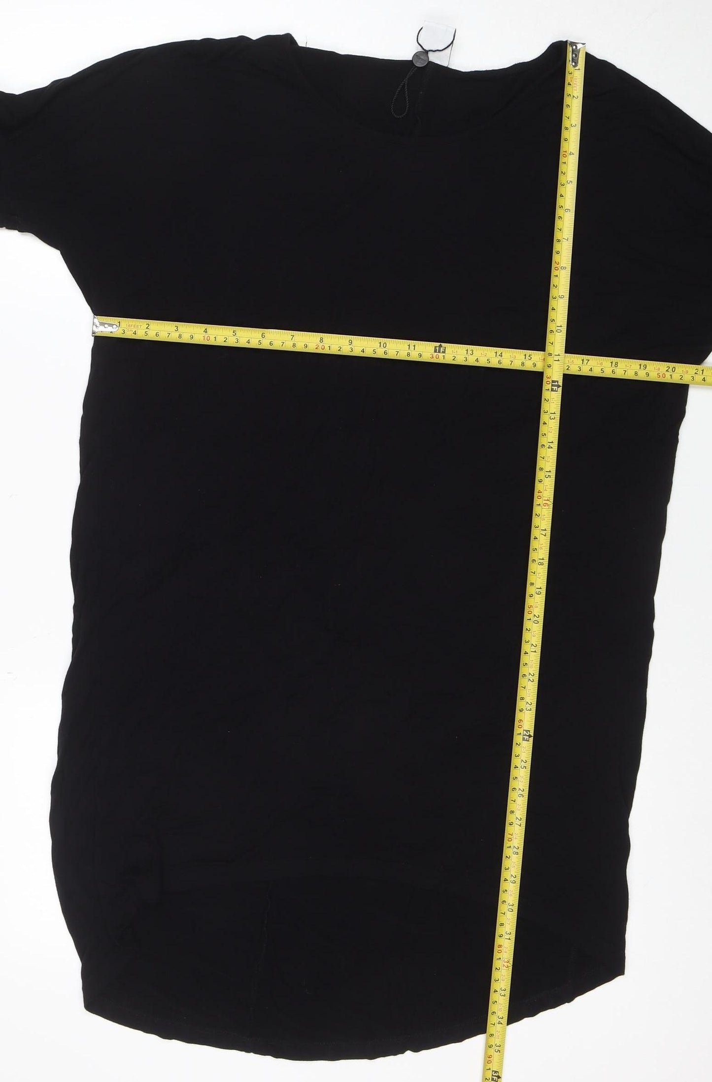 Vero Moda Women Black L Shift Dress Jersey Knee Length