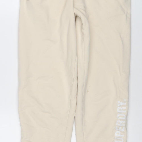 Superdry Women's Beige Jogger Sweatpants Size 6 Cotton Blend