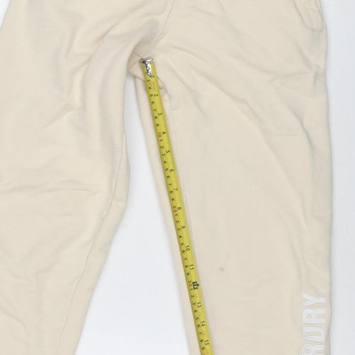 Superdry Women's Beige Jogger Sweatpants Size 6 Cotton Blend
