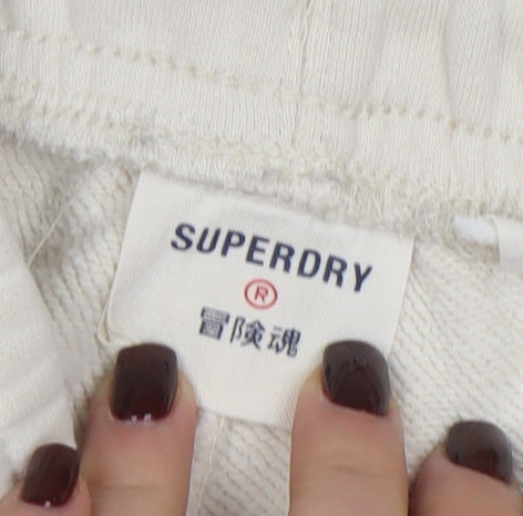 Superdry Women's Beige Jogger Sweatpants Size 6 Cotton Blend