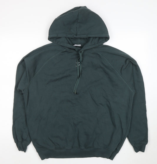 Gymshark Men's Green Pullover Hoodie Size M Cotton Blend