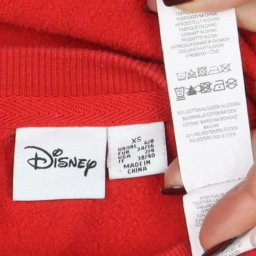 Disney Women Red XS Sweatshirt Mickey Mouse Christmas Naughty or Nice