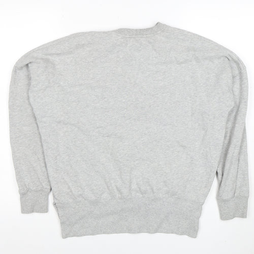 Sugar & Daisy Womens Grey Llama Embroidered Pullover Sweatshirt M