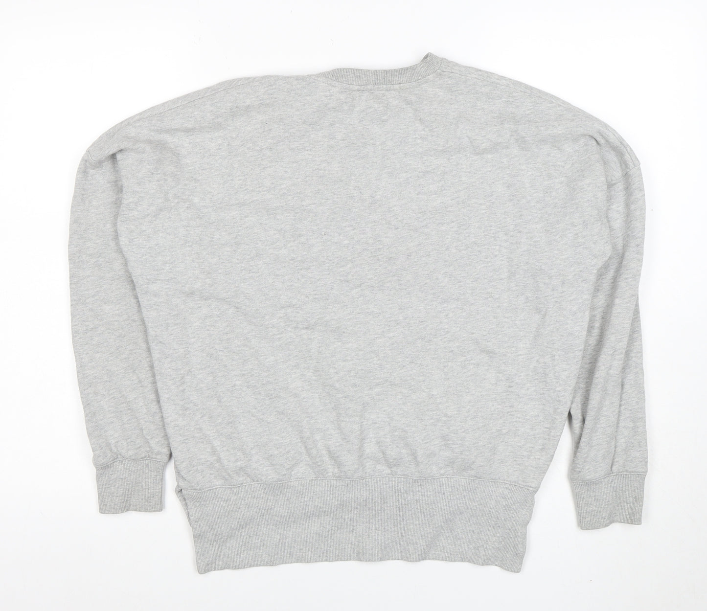 Sugar & Daisy Womens Grey Llama Embroidered Pullover Sweatshirt M