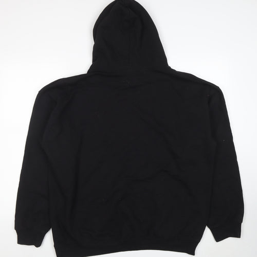 boohooMAN Men's Black 'HOMME' Graphic Pullover Hoodie Size M