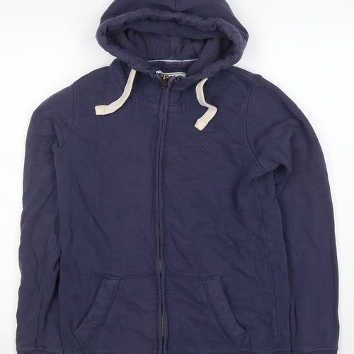 Fat Face Women's Navy Full Zip Hoodie UK 8 Cotton Casual Sweatshirt