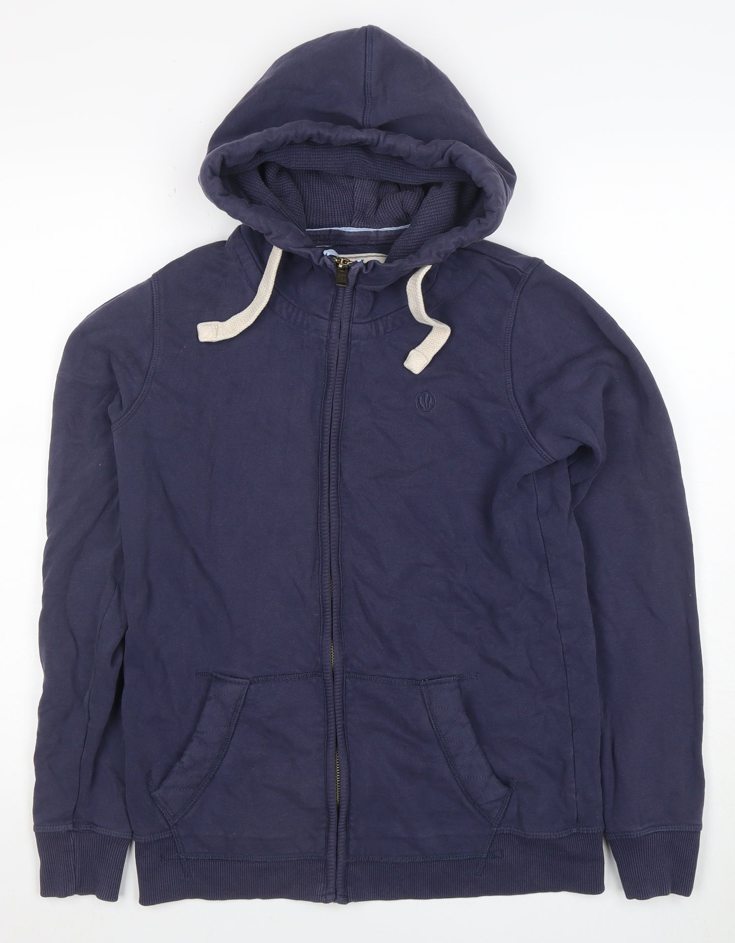 Fat Face Women's Navy Full Zip Hoodie UK 8 Cotton Casual Sweatshirt