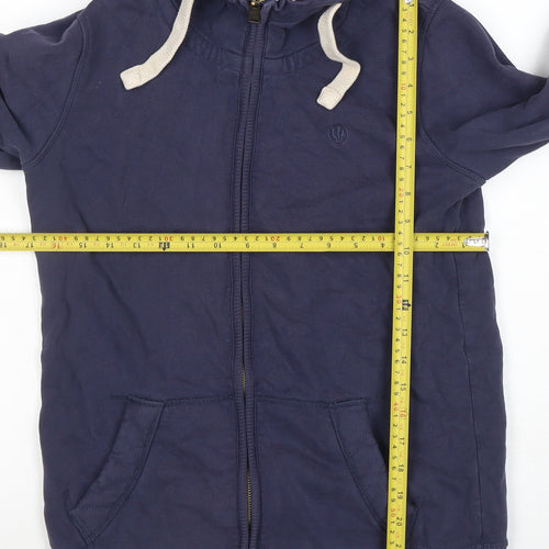 Fat Face Women's Navy Full Zip Hoodie UK 8 Cotton Casual Sweatshirt