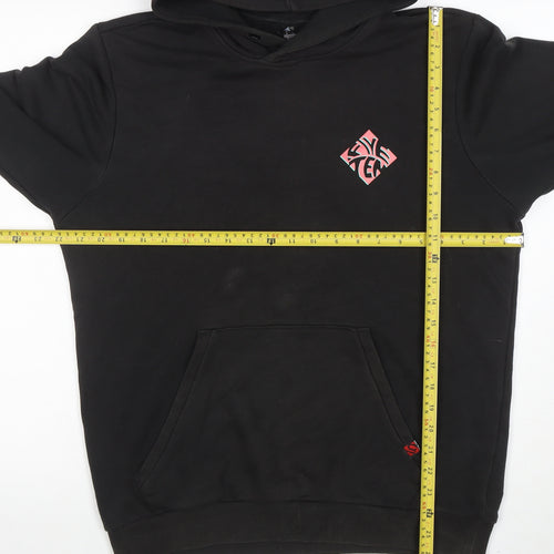 Adidas Men’s Black Pullover Hoodie M Graphic Logo Fleece Sweatshirt