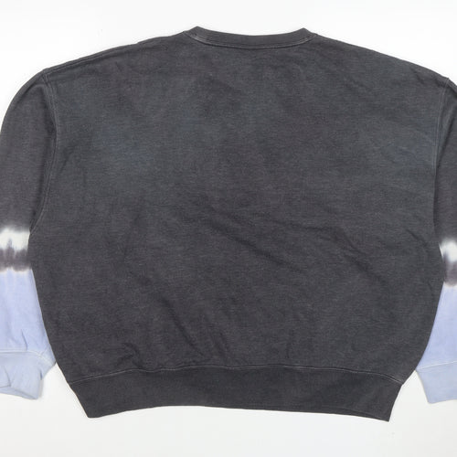 Victoria's Secret PINK Women's Grey Tie-Dye Pullover Sweatshirt M