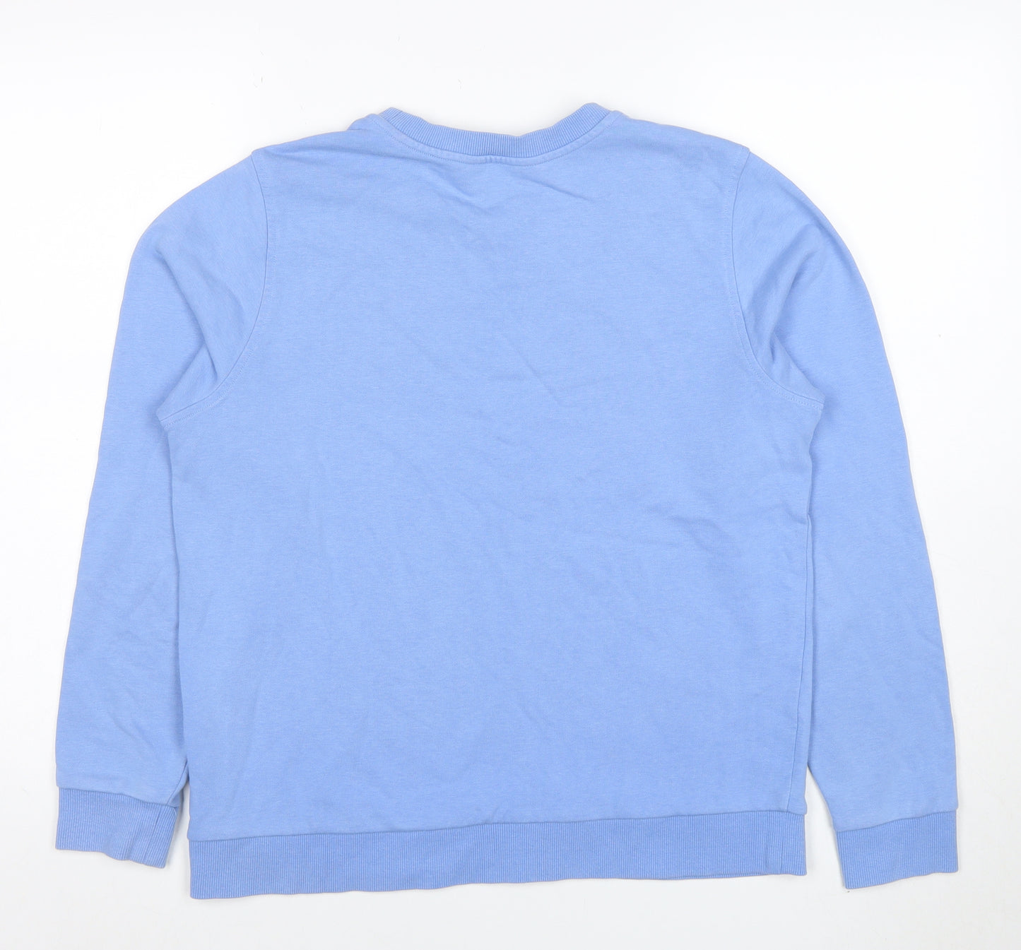 Marks and Spencer Women Blue Size 14 Cotton Blend Pullover Sweatshirt