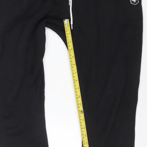 Bee Inspired Men Black L Jogger Sweatpants 100% Cotton Drawstring