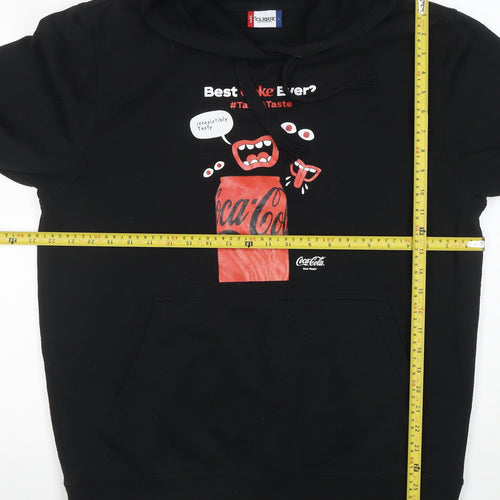 Clique Men’s Black Coca-Cola Graphic Pullover Hoodie Size L