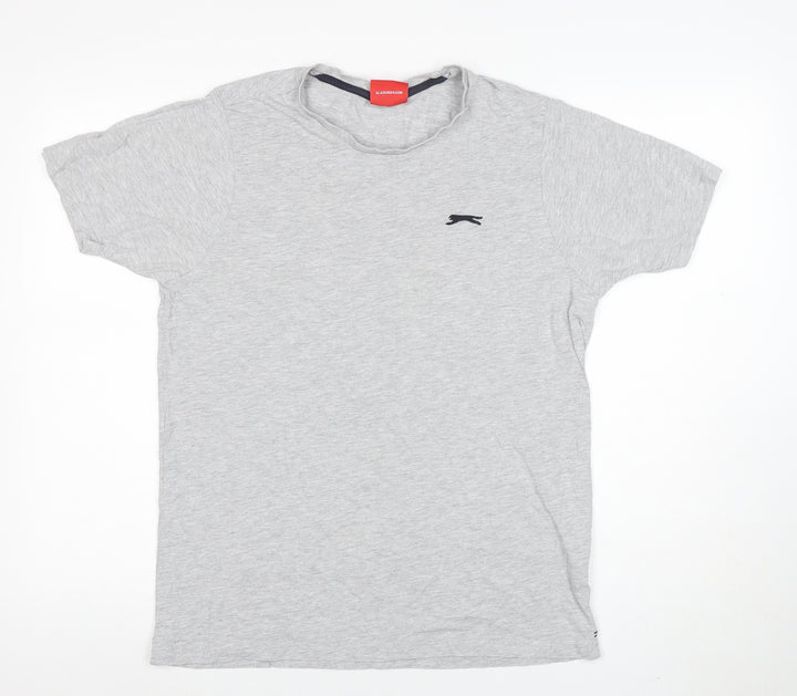 Slazenger Men’s Grey Regular Fit Short Sleeve Crew Neck T-Shirt Size M