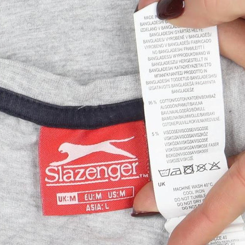 Slazenger Men’s Grey Regular Fit Short Sleeve Crew Neck T-Shirt Size M