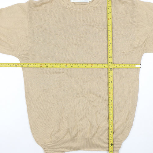 Amy Moore Women's Beige Cotton Crew Neck Jumper Size S