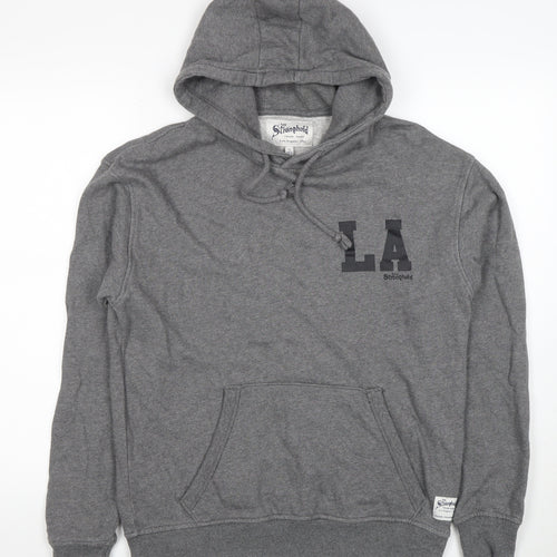 The Stronghold Men’s Grey Pullover Hoodie S Graphic LA Logo
