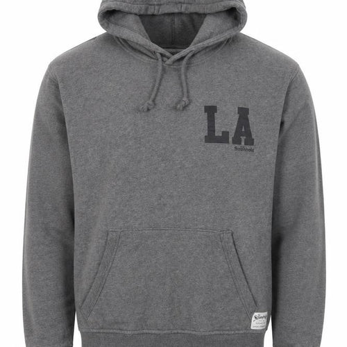 The Stronghold Men’s Grey Pullover Hoodie S Graphic LA Logo