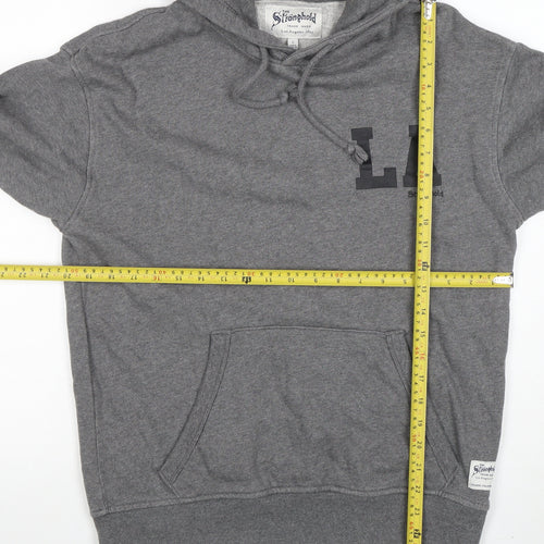 The Stronghold Men’s Grey Pullover Hoodie S Graphic LA Logo