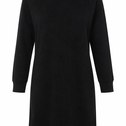 Uniqlo Women Black S T-Shirt Dress Knit Long Sleeve Casual Workwear